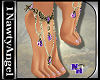 (1NA) Purple Gold anklet
