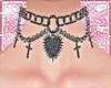 Guipure Choker Dark