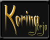 Korina Gold Name Sticker
