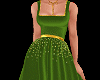 green & gold dress - F