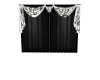 black & white curtain