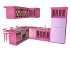 all pink kitchen