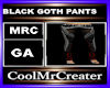 BLACK GOTH PANTS
