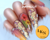 L. Floral Diamond Nails