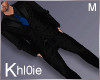 K black blue suit M