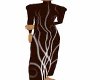 Brown Patterned Dress