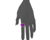 Ring 4 Heart Purple L