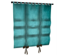 teal bow curtains