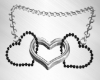 Jemma Blk Heart Necklace
