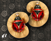 {a} LadyBug Earrings