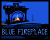 {EL} Neon Blue Fireplace
