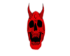 Red skull cutout