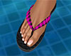 Pink Flip Flops Plaid F