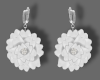 White Mums Earrings