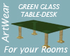 Myst Green Glass Table