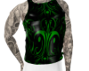 Green glow goth tank