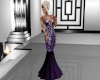 Purple and Black Gown
