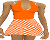 dance dress orange gingh