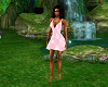 pink spring short dress