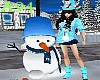 Snowman in blue