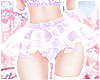 🧸Cute Cow Skirt Lilac