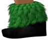 green fur boot
