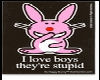 Happy Bunny Boy Sticker