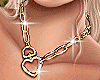 Heart Chain Necklace Gld