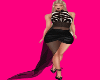 Zebra Black Sheer Drape