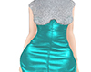 M* Leather Dress Teal