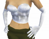 White Corset with Gloves