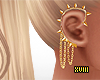 ! Spiked Earrings Gold