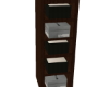 wooden shelf - filled