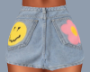 Graphic Denim Shorts