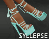 Blue Chrystal Heels
