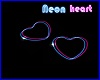 NEON hearts sign floor