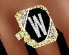 Diamond & Gold Ring "W"
