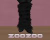 Emma black fur boots
