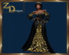 medieval black&gold gown