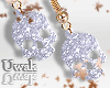 Lavender Skull Earrings