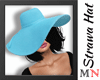 Straw Hat any hair Blue1