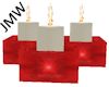 JMW~Candle Trio Red