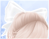[T] Hair bow White