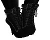 BLACK ANKLE LACE-UP BOOT