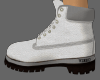 white and gray boot