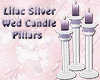 Lilac Silver Wed Candles