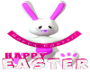Pink Happy  Easter Sign