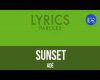 adé,sunset (lyric)