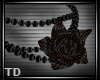 TD l Black Rose Necklace