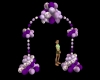 purple ballon arch
